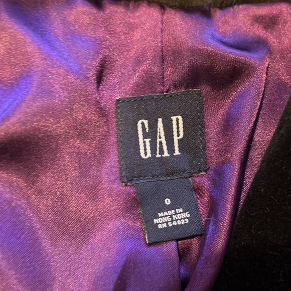 Gap Woman’s Black Velvet Blazer Jacket Size 0 - Picture 3 of 7